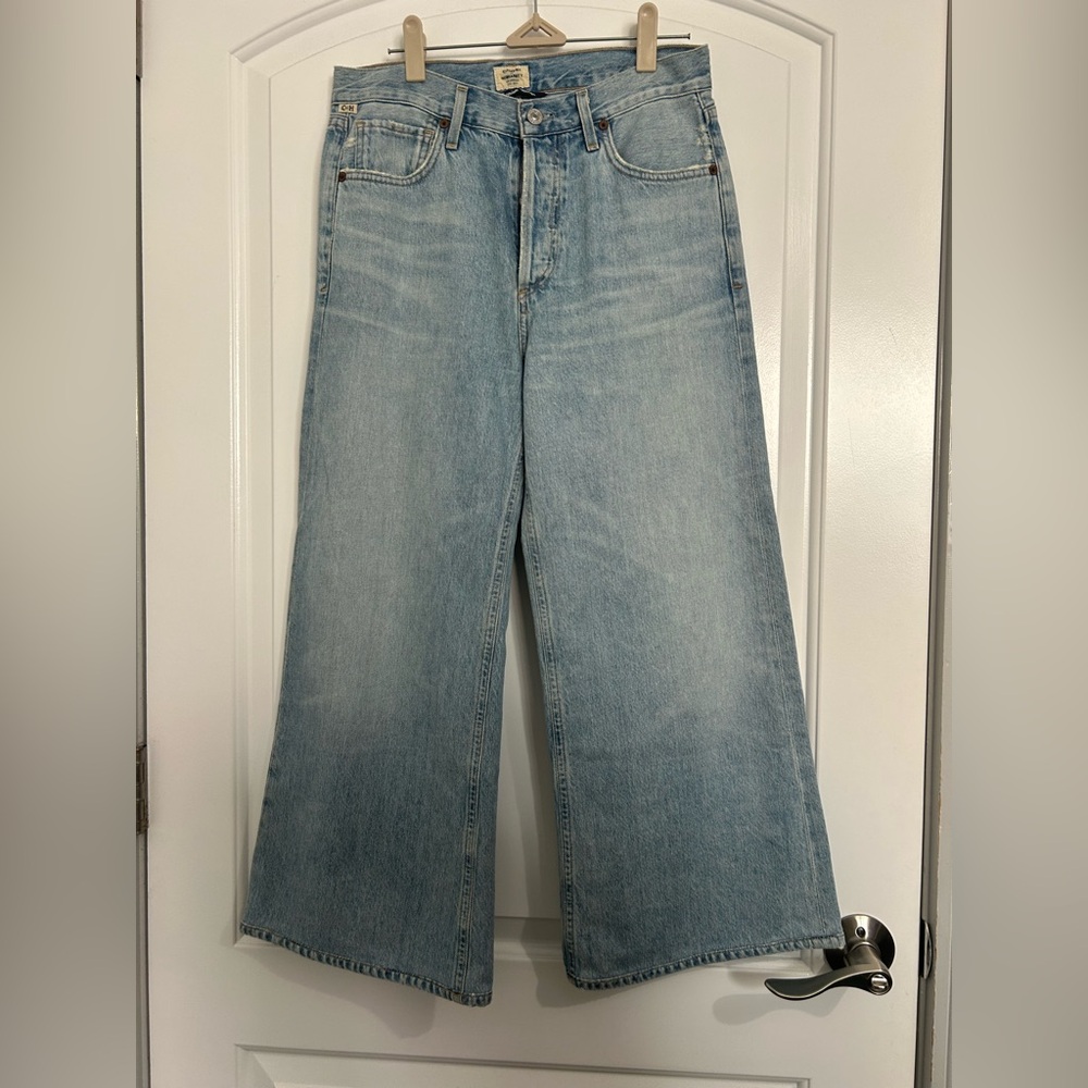 Citizens of Humanity Avery Wide Leg Baggy Light Blue Jeans Size 25 chic retro